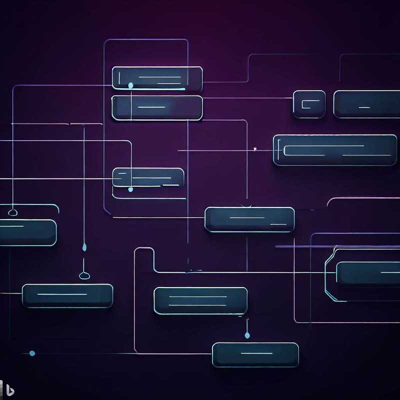 A basic relational database management system schema with purple background